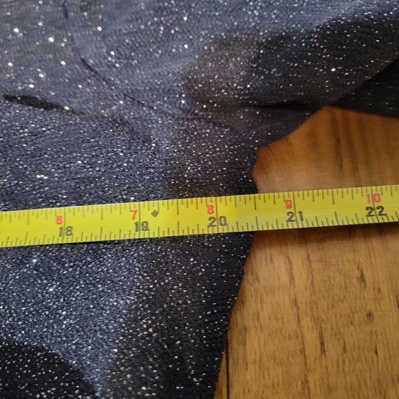 Eliza J 14W midi length sparkled charcoal 3/4 sleeve elegant dress - Picture 8 of 10